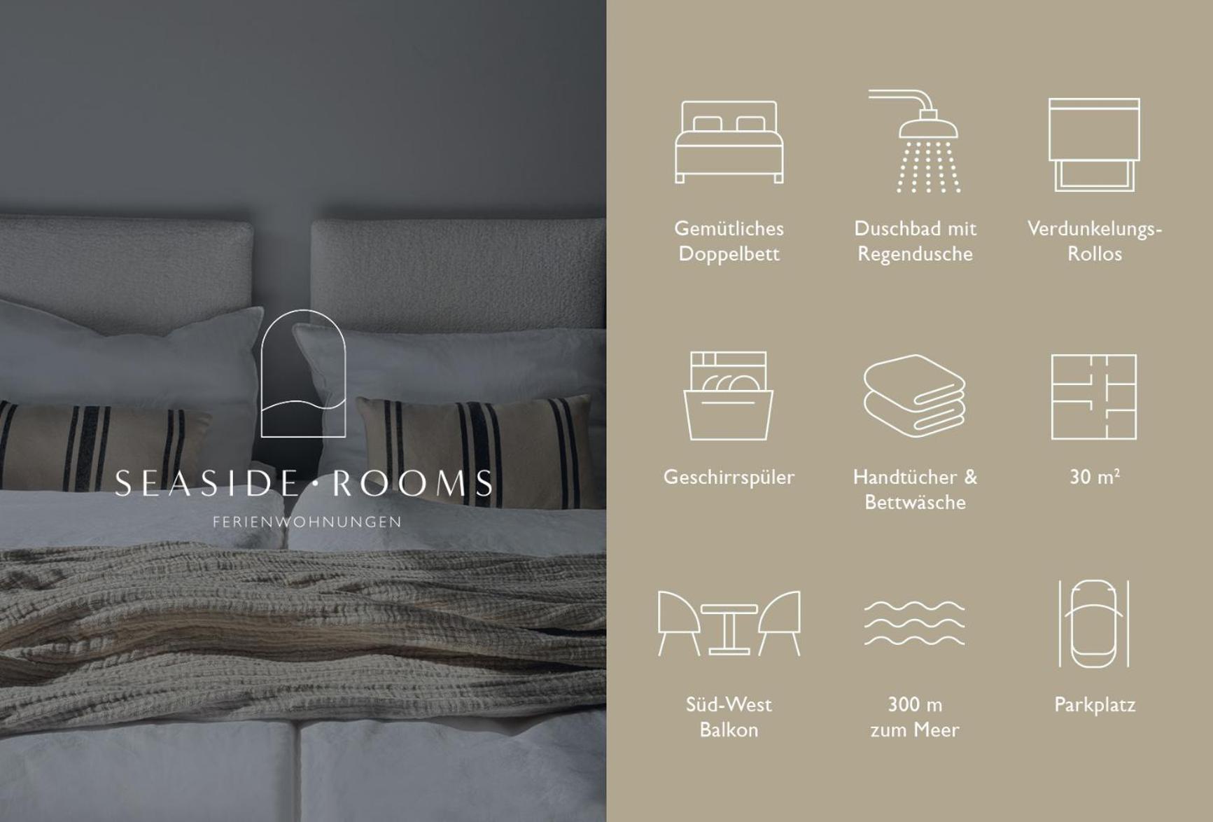 Seaside Rooms - Design-Apartment Mit Balkon & Parkplatz - Inklusive Strandkorb Direkt Am Wasser Und Spa & Sauna Saisonal Busum Exterior photo